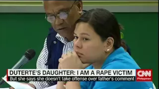 Dutert daughter says she is a rape victim