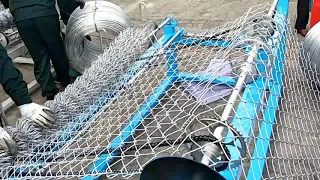 Single wire chain link fence machine with  compacting rolling machine