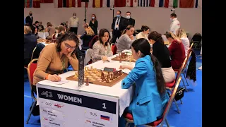 Грузия - Россия. Центральный матч командного женского чемпионата Европы.