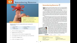 Unit 17 Remembering Memories