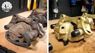 4x BMW E30 Brake Caliper [Restoration] - Gold Zinc Finish | BMW E30 325i Sport Restoration S2 E3