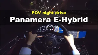 Porsche Panamera E Hybrid POV night drive