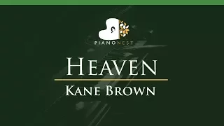 Kane Brown - Heaven - LOWER Key (Piano Karaoke / Sing Along)