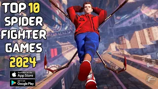 Top 10 Best Spider Fighter Games For Android 2024 | High Graphics (Online/Offline)