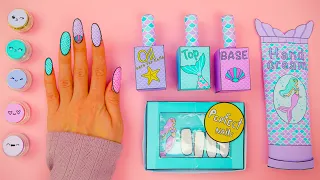 DIY Mermaid  Paper Nails | Drawing and playing