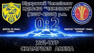 Чемпіонат КДЮСШ "ЧЕМПІОН" (U-13) ДЮСШ-25 (Київ) (2008) 0:2 КДЮСШ "Чемпіон" (Київ) (2008)