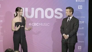 Tessa Virtue and Rick Mercer at the 2019 Junos