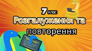 7 клас.  3 урок. Створення алгоритмів і програм із розгалуженнями та повтореннями.