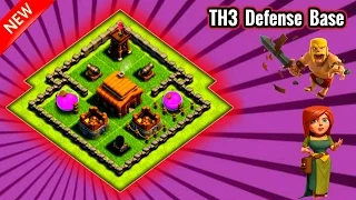TH3 Defense Base -Clash of Clans Town Hall 3 Base -TH3 Base Design Layout