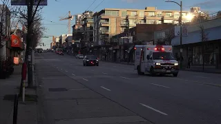 Vancouver Police escort BC Ambulance