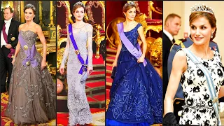 Elegant Pictures and Jewelery Dressing Styles Of Queen Letizia