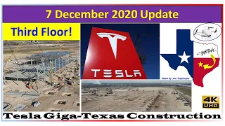 Tesla Gigafactory Texas 7 December 2020 Cyber Truck & Model Y Factory Construction Update (08:00 AM)