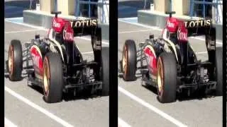 F1 Kimi Raikkonen Driving The Lotus E21 Test