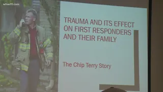 After husband's suicide, firefighter's widow talks mental health with first responders