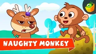 Naughty Monkey 🐒🐵 Story -2 mins KIDS STORY TIME -Watch this Interesting & fun filled Cartoon Video