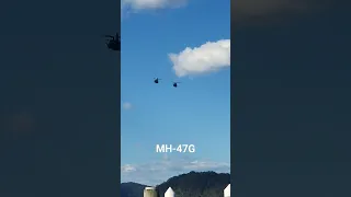 MH-47G  160th SOAR twin Chinooks flying over the hawkesbury river #hawkesburyriver #MH-47G