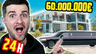 On vit 24H dans une VILLA à 60 MILLIONS d’Euros ! (+ un cache cache de riche)