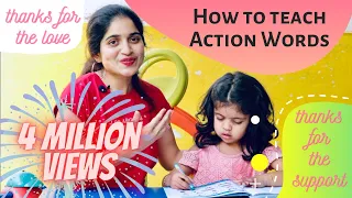 How to teach Action words to kids | 4 Tips to introduce Action words to kids at home #Rishamam