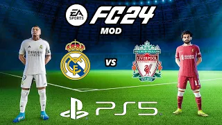 FC 24 REAL MADRID - LIVERPOOL | PS5 MOD 24/25 Ultimate Difficulty Career Mode HDR Next Gen