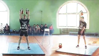 Denis Vasilyev - kettlebell biathlon (jerk +snatch) / Денис Васильев - гиревой спорт