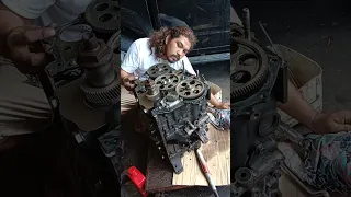 installing timing gear for TD27 engine part2