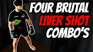 4 BRUTAL Combinations For Landing The Liver Shot! - Kickboxing, Muay Thai, MMA