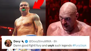 FIGHTERS REACT TO OLEKSANDR USYK BEATS TYSON FURY | FURY VS USYK REACTIONS