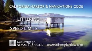 Legal Minute with Adam Spicer CA Boating Laws