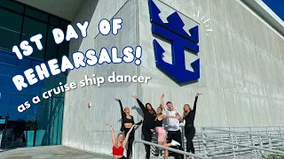 first day of rehearsals as a Royal Caribbean dancer! 🛳🕺🏻 - Ovation of the Seas