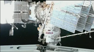 Two Russian cosmonauts go on spacewalk outside ISS