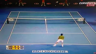 Awesome point of Nadal vs Verdasco AO 2009