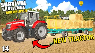 BUYING OUR FIRST NEW TRACTOR AT LAST! Survival Challenge Multiplayer CO-OP FS22 Ep 14