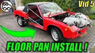 1975 Porsche 914 Restoration (Part 5) – Porsche 914 FLOOR PAN Installation!