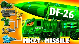 MKZT Ballistic Missile vs Construction, Missile Launch! - Cartoons about tanks | Arena Tank Cartoon