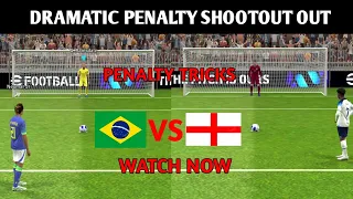 Penalty Shootouts In Efootball 2024 Mobile | ENGLAND VS BRAZIL PENALTY