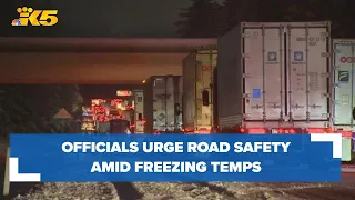 Officials urge drivers to be safe, patient amid freezing conditions