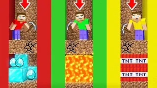 Minecraft BUT You Can ONLY Dig STRAIGHT DOWN!