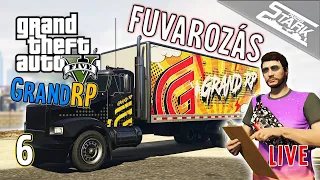 GTA 5 GrandRP - 6.Rész (Szállítmányozunk Teherautóval🚚) - Stark LIVE