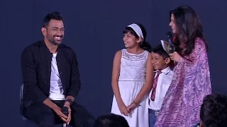 Dhoni's cool answer for the naughty question from Suriya's daughter Diya!
