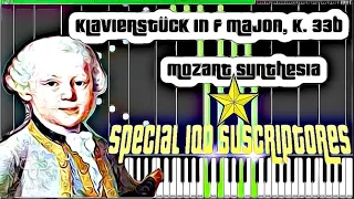 Mozart: Klavierstück in F, Allegro, KV 33b synthesia