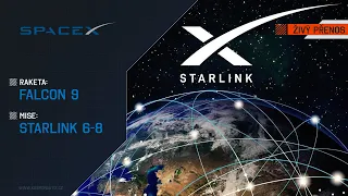 ŽIVĚ:  Falcon 9 (Starlink 6-8)