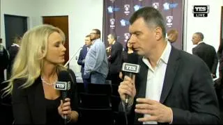 Mikhail Prokhorov one-on-one talking coaching change with Sarah Kustok