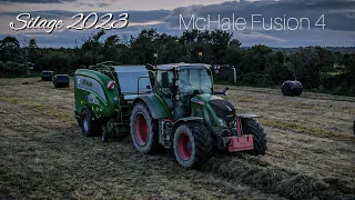 Baling Silage 2023 - Coleman Agri - Fendt 724 & McHale Fusion 4 Plus