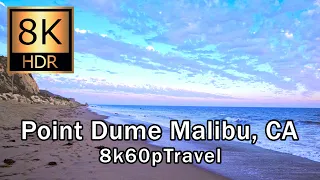 【8K】Chasing the Sunset at Point Dume Malibu: An Epic 8K HDR Walking Tour; Hidden Gem with CC Facts