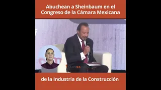 Abuchean a Sheinbaum en el Congreso de la Cámara Mexicana de la Industria de la Construcción