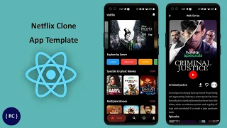 Video Streaming App UI in React Native | Netflix Clone UI in React Native