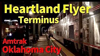[ USA Station ] Amtrak Heartland Flyer at Historic Art Deco Santa Fe Depot, Amtrak Oklahoma City