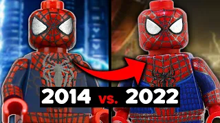 LEGO Marvel : The Amazing Spider-Man 2 - Custom Minifigs (2014 vs. 2022)