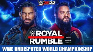 Roman Reigns vs Kevin Owens for WWE Universal Championship | Royal Rumble | WWE 2K22