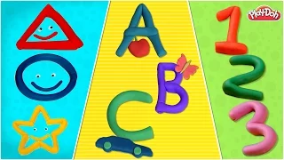 Abc Song | Shapes Song | Numbers Song | Lets Learn Play Doh Songs